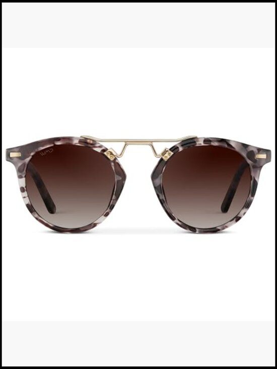 Polarized Round Retro Double-Bridge Vintage Sunglasses with Stainless Steel main image 7